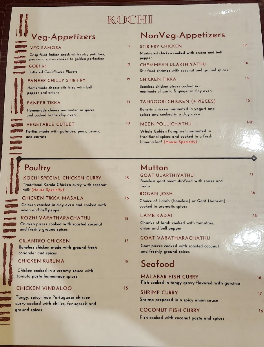 Menu Kochi Indian Cuisine-7