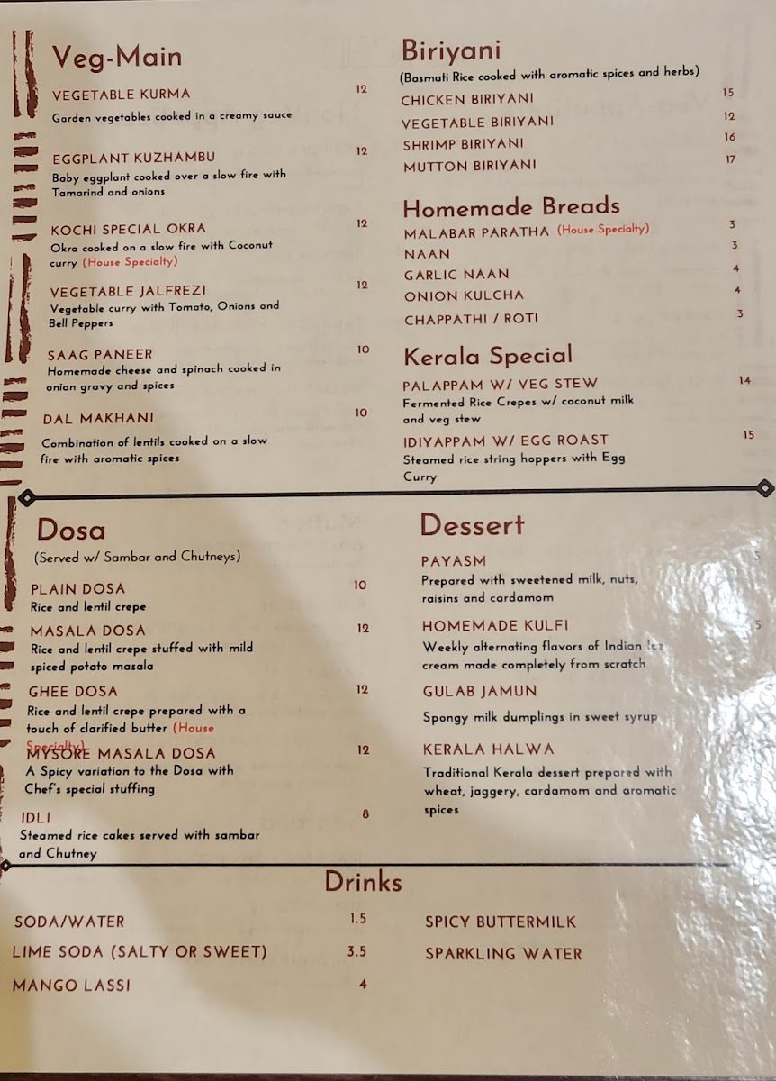 Menu Kochi Indian Cuisine-8
